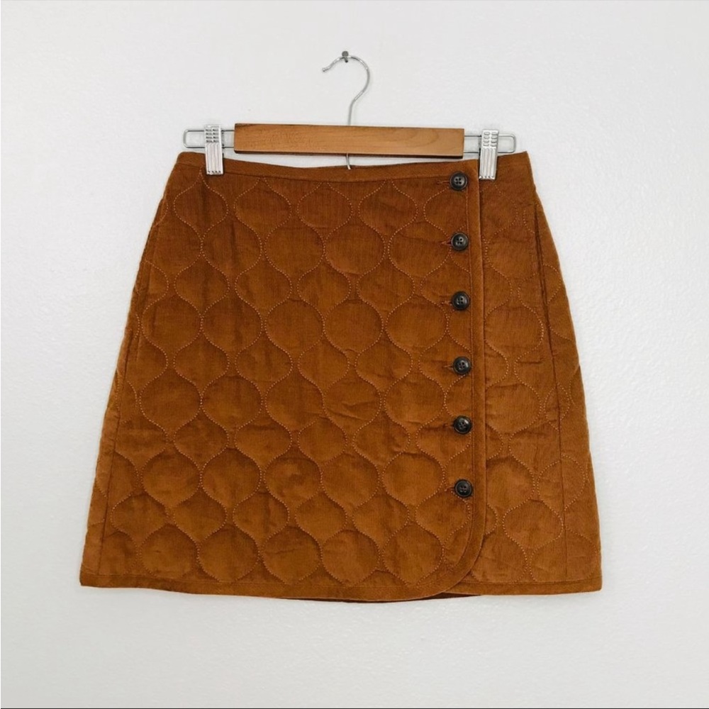 Madewell Womens Flannel Mini-Skirt with Buttons